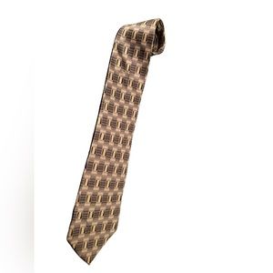 😎 Stafford collection gold/black 100% silk tie made in USA